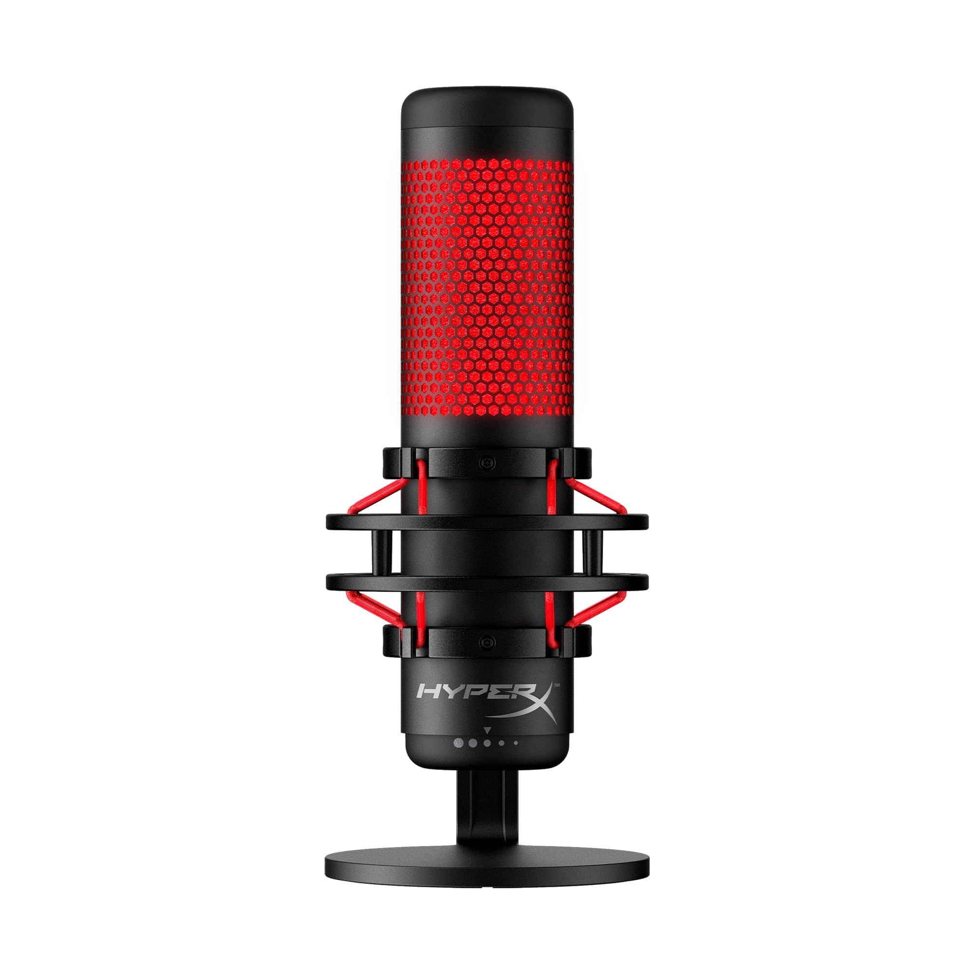 HyperX - QuadCast USB Gaming Microphone for PC, PS4, Mac - Condenser Mic with Anti-Vibration Shock Mount, Pop Filter, Gain