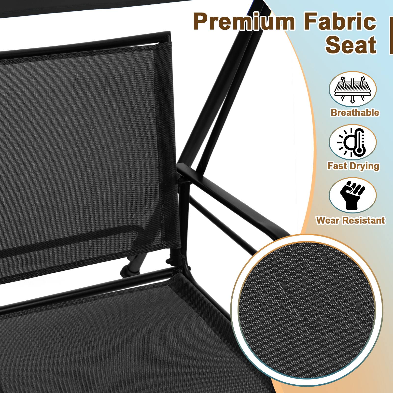 Premium Fabric Seat | Breathable | Fast Drying | Wear Resistant