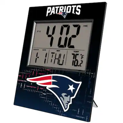 PATRIOTS
TIME
4:02 PM
MONTH DATE DAY TEMP
1 1 THU 76.2°F
PATRIOTS