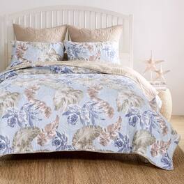 BreeBe - Tropics Quilt Set 3-Piece Full/Queen - Mist