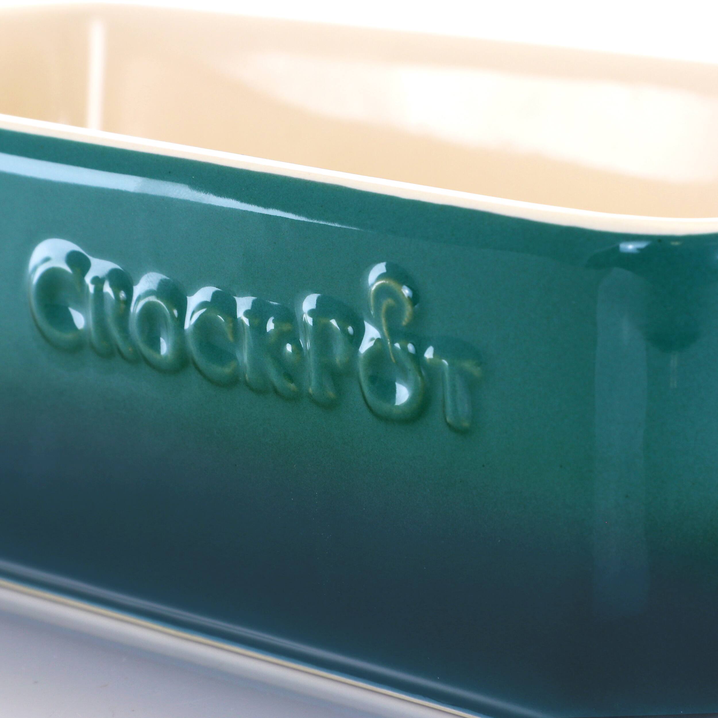 Alt View 3. Crock-Pot - Crock Pot Artisan 1.25 Quart Rectangular Stoneware Bake Pan in Gradient Teal - Gradient Teal.
