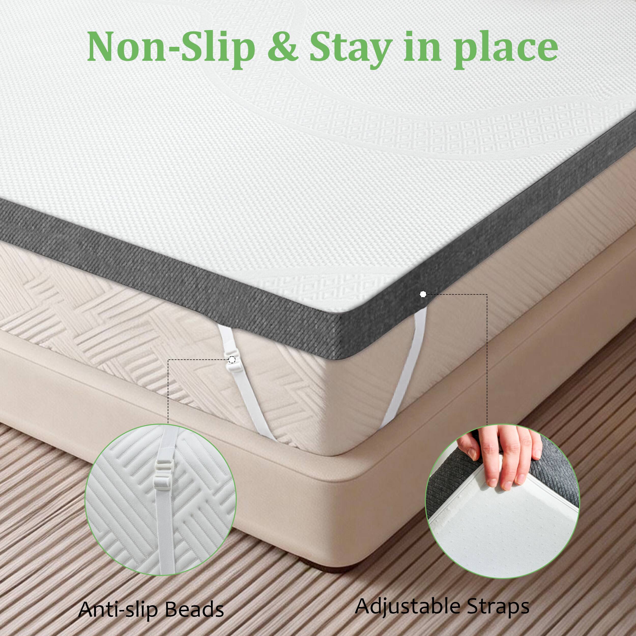 Non-Slip & Stay in place  
Anti-slip Beads  
Adjustable Straps