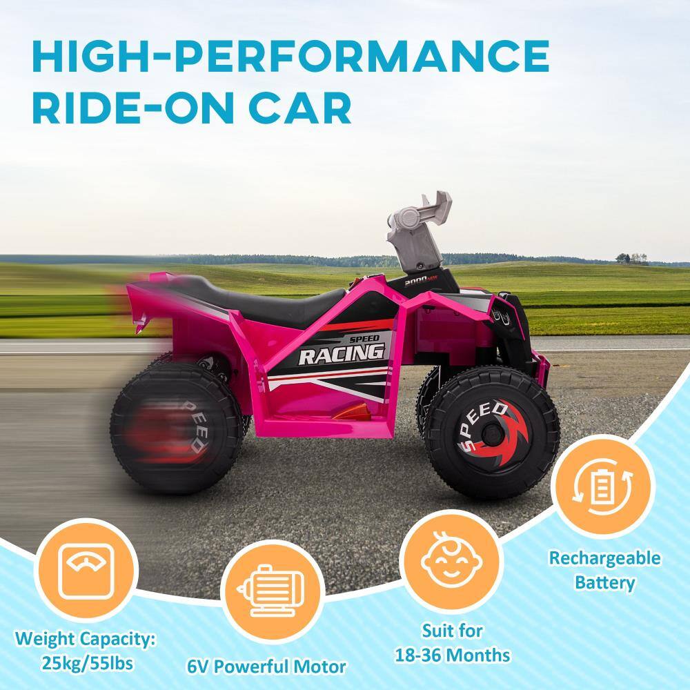 HIGH-PERFORMANCE RIDE-ON CAR

- Weight Capacity: 25kg/55lbs
- 6V Powerful Motor
- Rechargeable Battery
- Suit for 18-36 Months