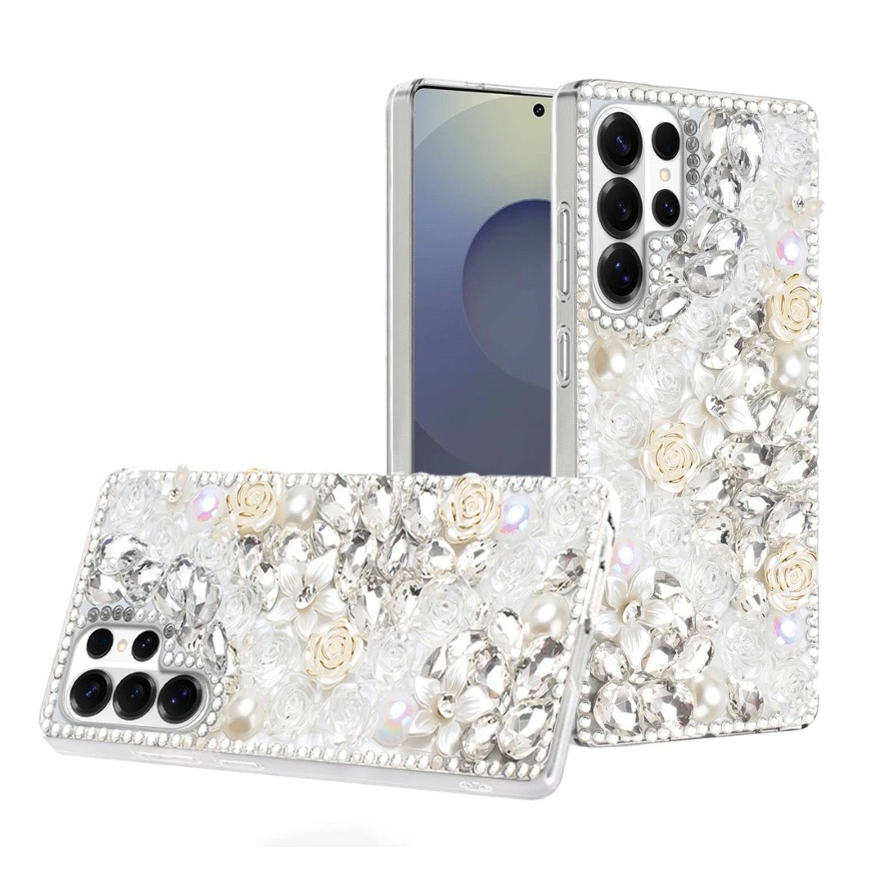 Kitcheniva Full Rhinestone 3D Rose Bling Design Phone Case With ...