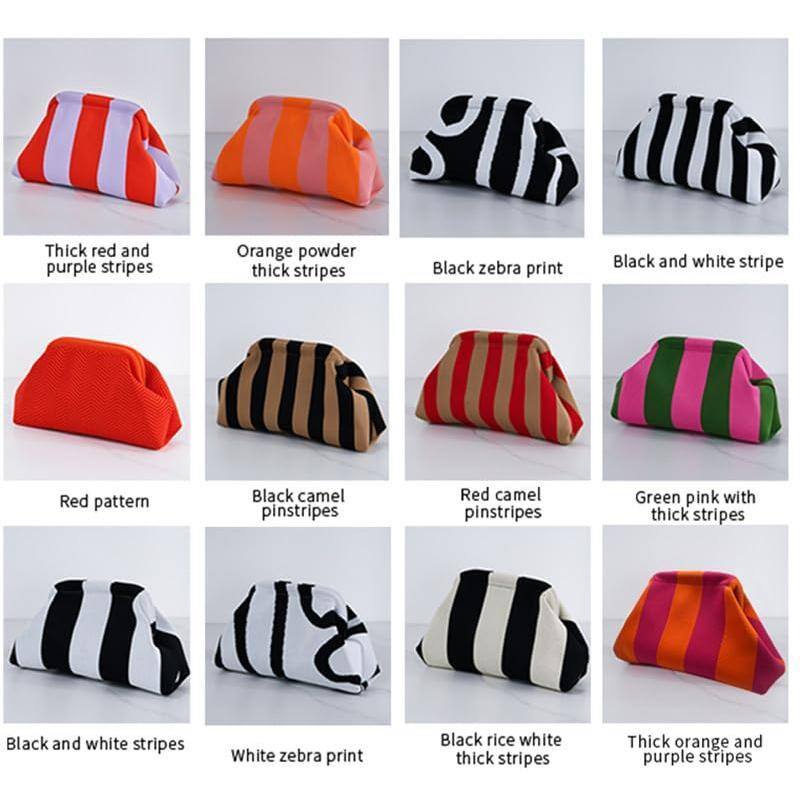 - Thick red and purple stripes
- Orange powder thick stripes
- Black zebra print
- Black and white stripe
- Red pattern
- Black camel pinstripes
- Red camel pinstripes
- Green pink with thick stripes
- Black and white stripes
- White zebra print
- Black rice white thick stripes
- Thick orange and purple stripes