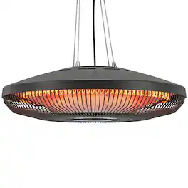 Outsunny - Hanging Patio Heater with LED Light - Black