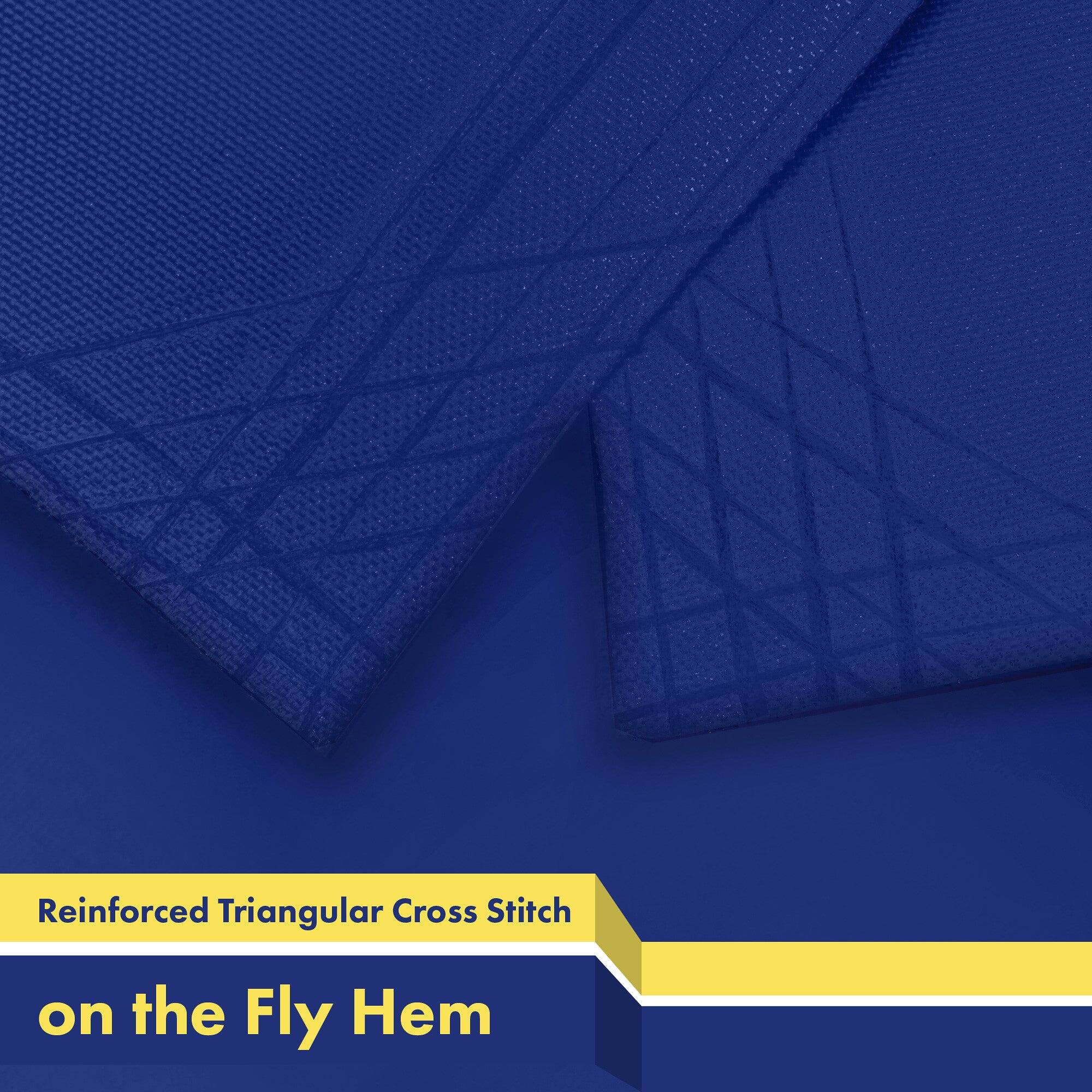 Reinforced Triangular Cross Stitch on the Fly Hem