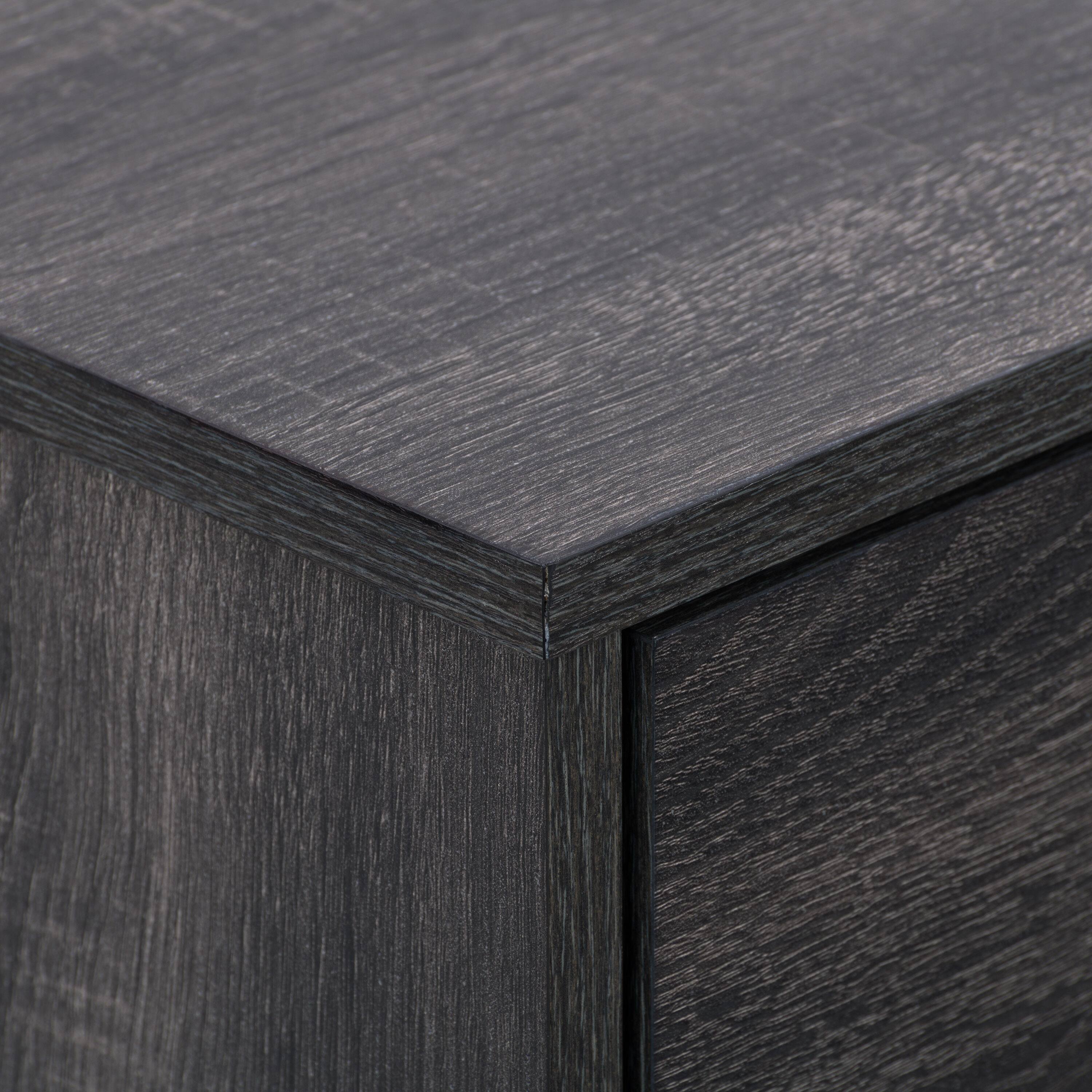 Alt View 12. CorLiving - Hollywood Wood Grain TV Stand with Drawers for Most TVs up to 55" - Dark Grey.