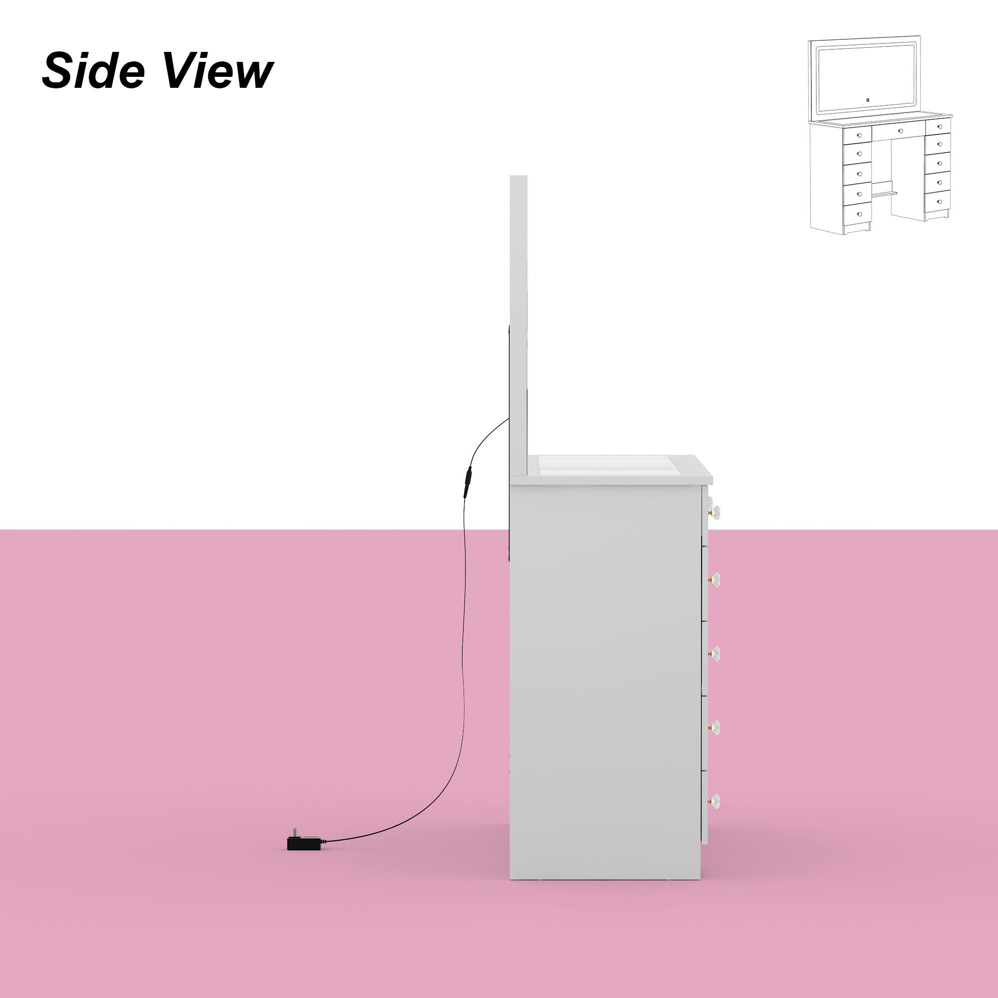 The corrected text from the image is:

"Side View"