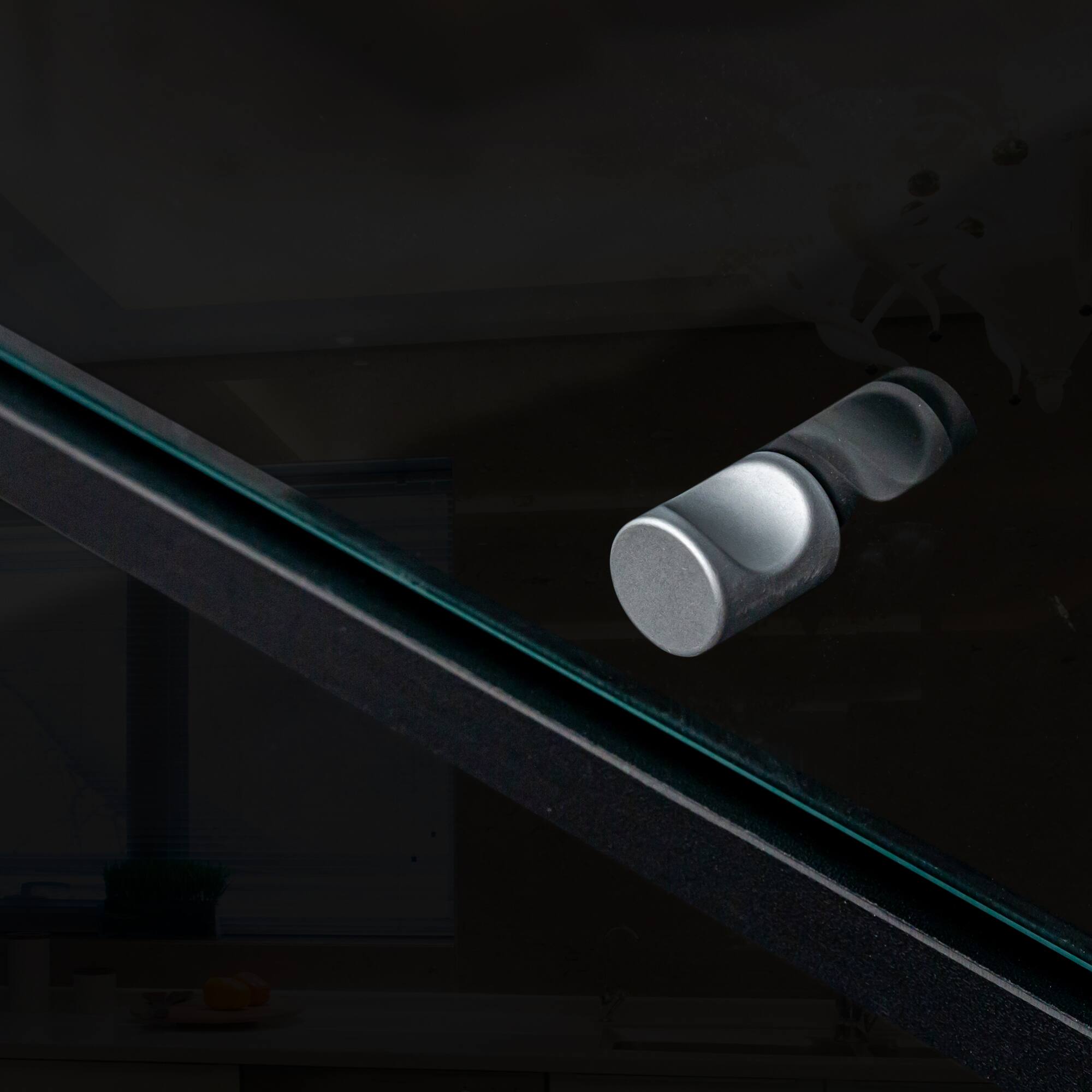 Alt View 5. GOODSILO - Elegant Glass Door Shoe Display Cabinet with Customizable LED Lighting for Sneaker Enthusiasts - Black.