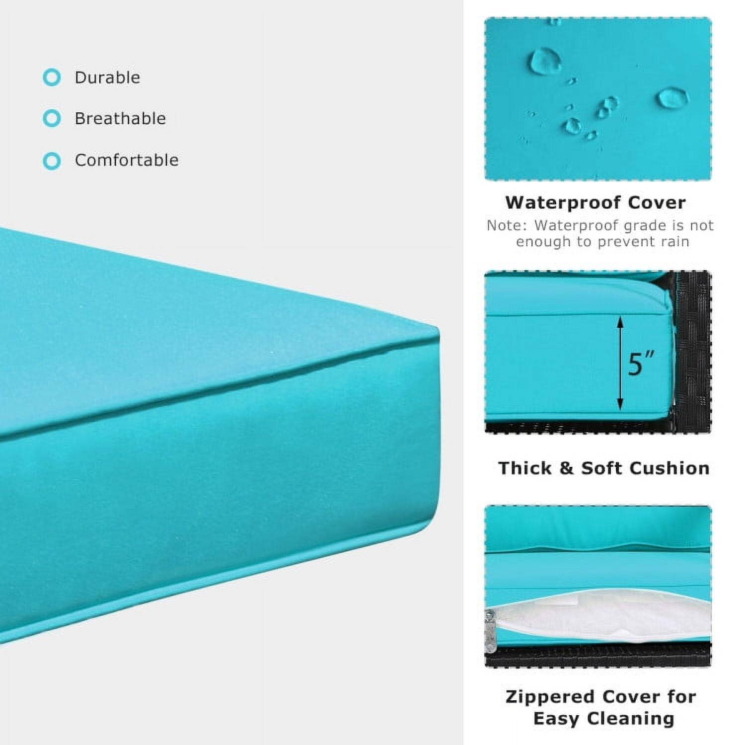 - Durable
- Breathable
- Comfortable

Waterproof Cover  
Note: Waterproof grade is not enough to prevent rain

5" Thick & Soft Cushion

Zippered Cover for Easy Cleaning