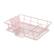 Left. Sweet Home Collection - Steel 3-Piece Large Countertop Dish Drainer with Drain Board & Utensil Holder - Pale Pink.