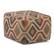Front. Simpli Home - Johanna Square Pouf - Kilim Patterned.