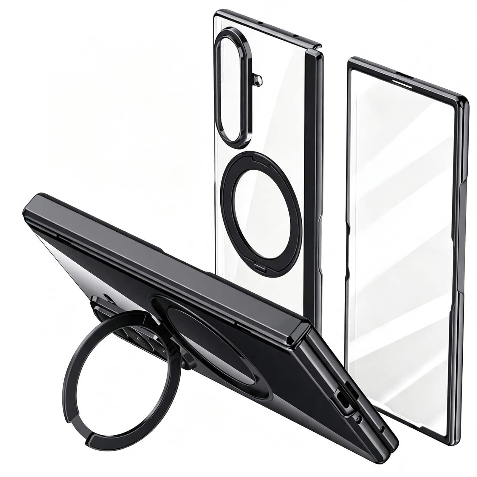 Dteck - for Samsung Galaxy Z Fold8 Ultra Magnetic Case, Built-in Screen Protector & Hinge Protection,Shockproof Hard PC Cover - Black(HD Film) price history on PriceWatchPro
