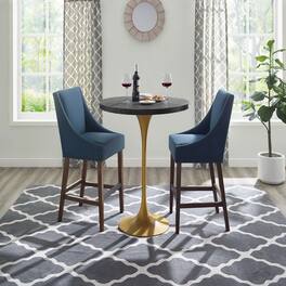Drive Wood Bar Table by Modway - Black Gold