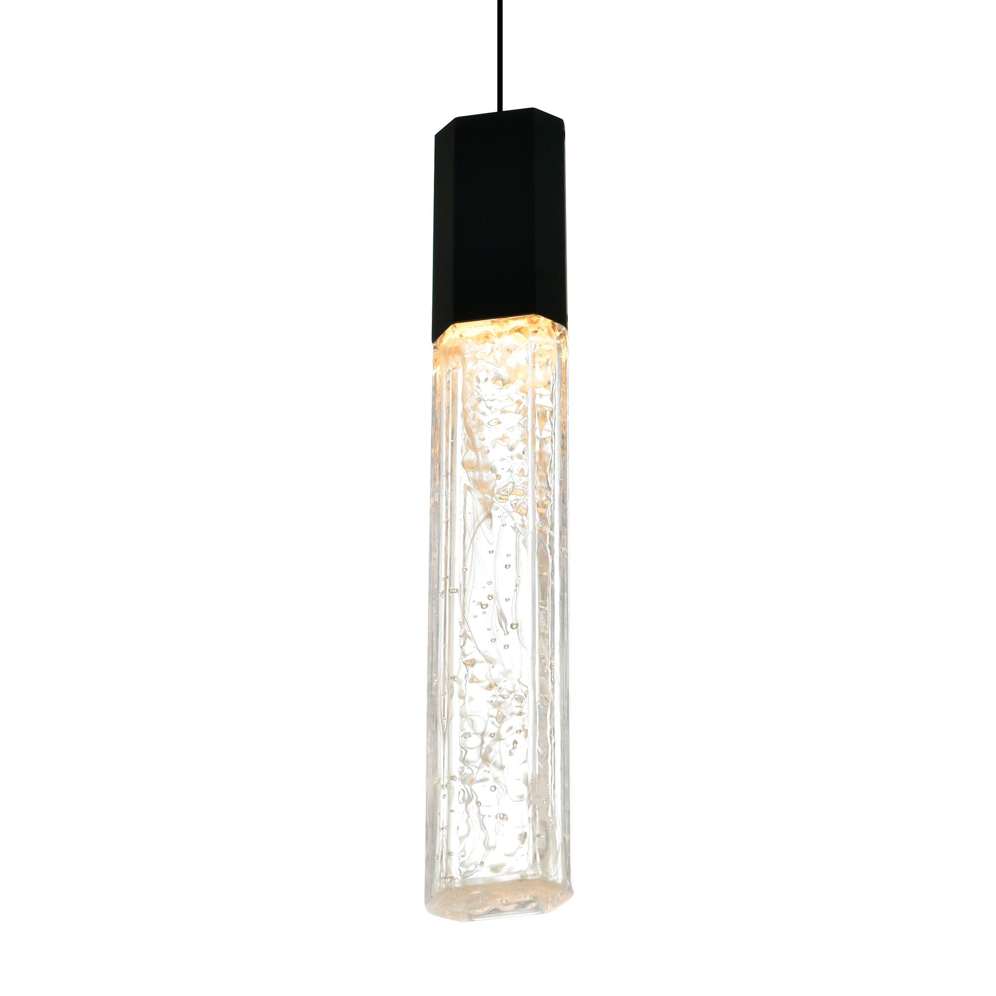 Left. CWI Lighting - Greta Integrated LED Black Mini Pendant - Black.