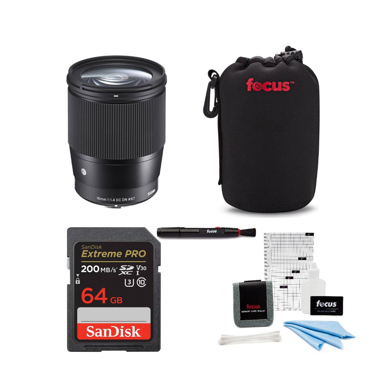 IM focus O 16mm 1:1.4 DC DN 667 SIG focus SanDisk Extreme PRO 200 MB/s V30 XC I 64 GB focus - o.. focus LCAN I SanDisk