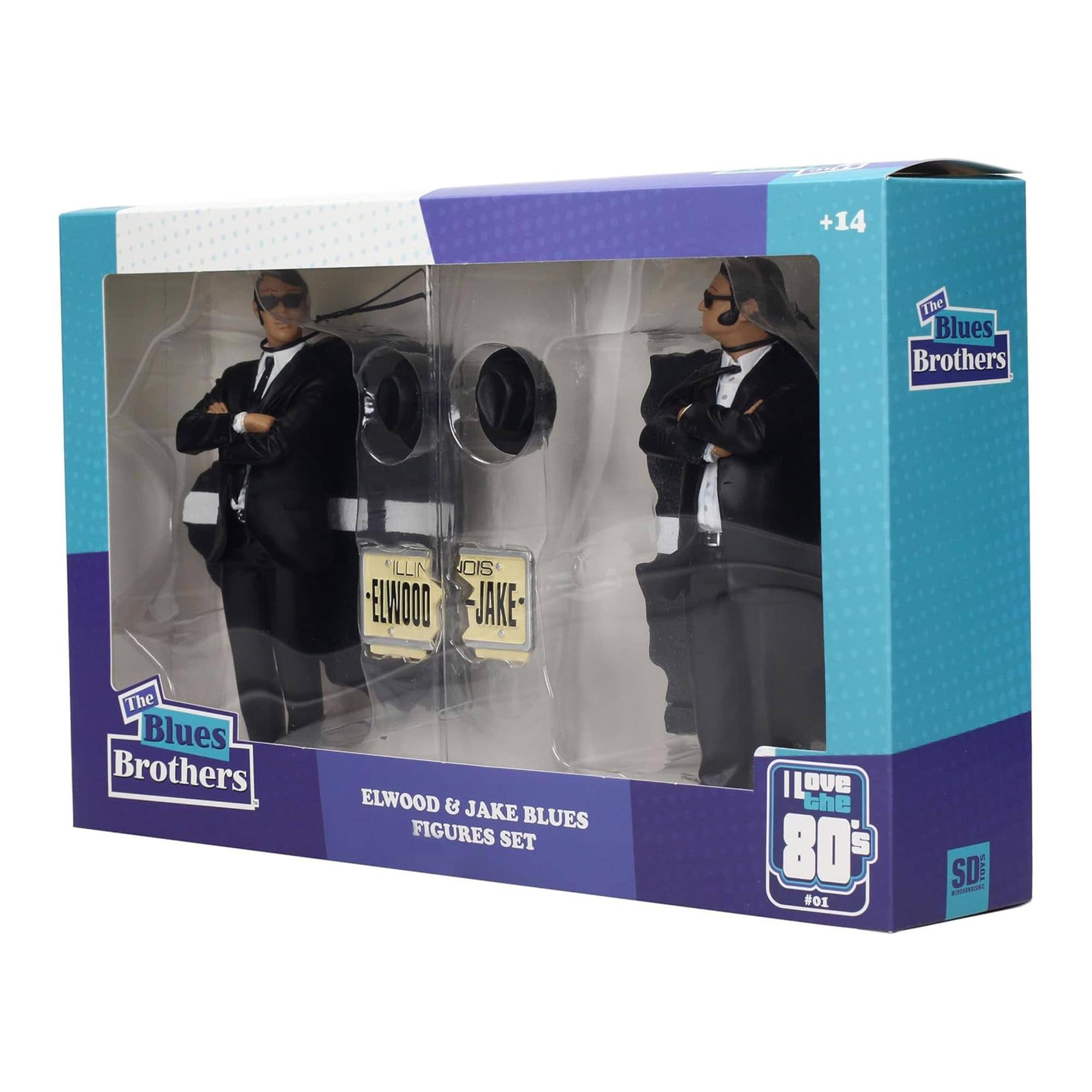+14 The Blues Brothers ILLINOIS ELWOOD JAKE The Blues Brothers ELWOOD & JAKE BLUES FIGURES SET I Love the 80's #01 SD