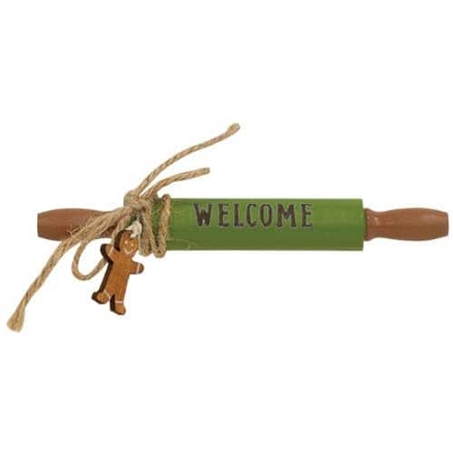 BreeBe - *Welcome Wooden Rolling Pin - Green