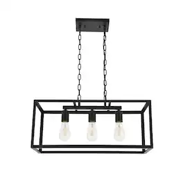 Living District - Resolute 3 light Pendant - Black