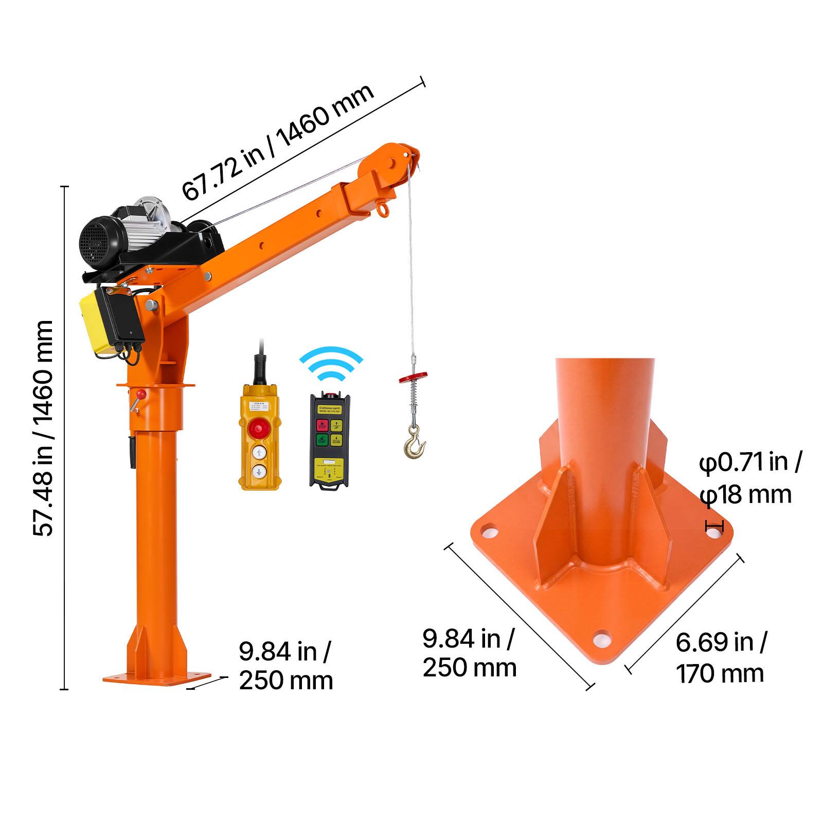 mm 1460 / 57.48 in / 1460 57.48  
mm in | 1460 67.72 in / 1460 mm  
9.84 in/ 250 mm  
0.71 in / 18 mm 6.69 in/ 170 mm