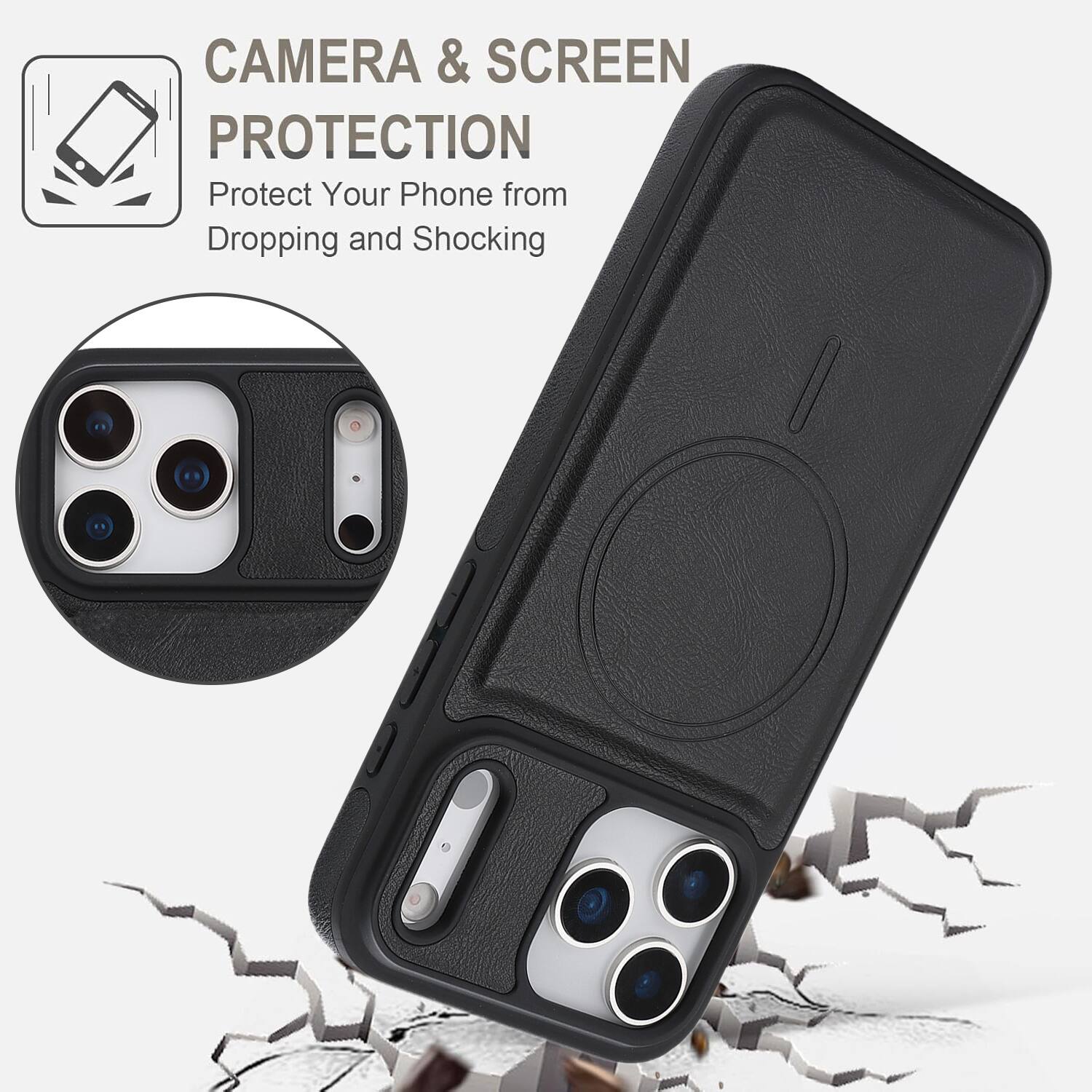 CAMERA & SCREEN PROTECTION  
Protect Your Phone from Dropping and Shocking