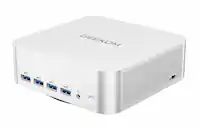 GEEKOM - A8 Max Mini PC AMD Ryzen 7 8745HS 16GB DDR5 1TB SSD Storage Dual LAN, Radeon 780M Mini PC Windows 11 Pro/USB4/8K - Silver - Front_Zoom