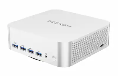 GEEKOM - A8 Max Mini PC AMD Ryzen 7 8745HS 16GB DDR5 1TB SSD Storage Dual LAN, Radeon 780M Mini PC Windows 11 Pro/USB4/8K - Silver