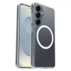 Front. OtterBox - Symmetry Series Hard Shell with Magnets for Samsung Galaxy S25 - Clear.