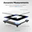 Accurate Measurements: Built-in 4 high-accurate sensors can measure precisely in 0.2 lb increments. Sturdy Tempered Glass: u nC AT 295 L 1 Clear LED Display 4 High-Accurate Sensors 4 Anti-slip Pad