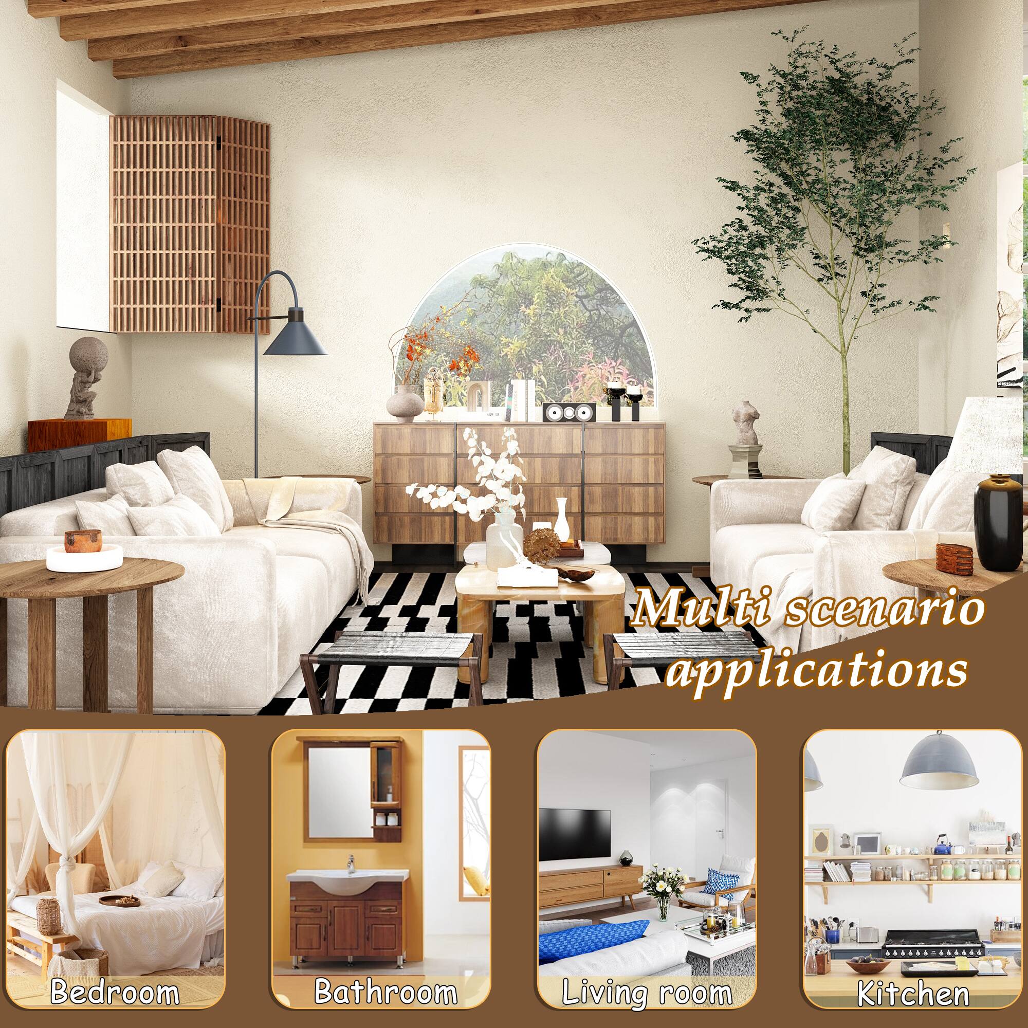 Multi scenario applications - Bedroom, Bathroom, Living room, Kitchen