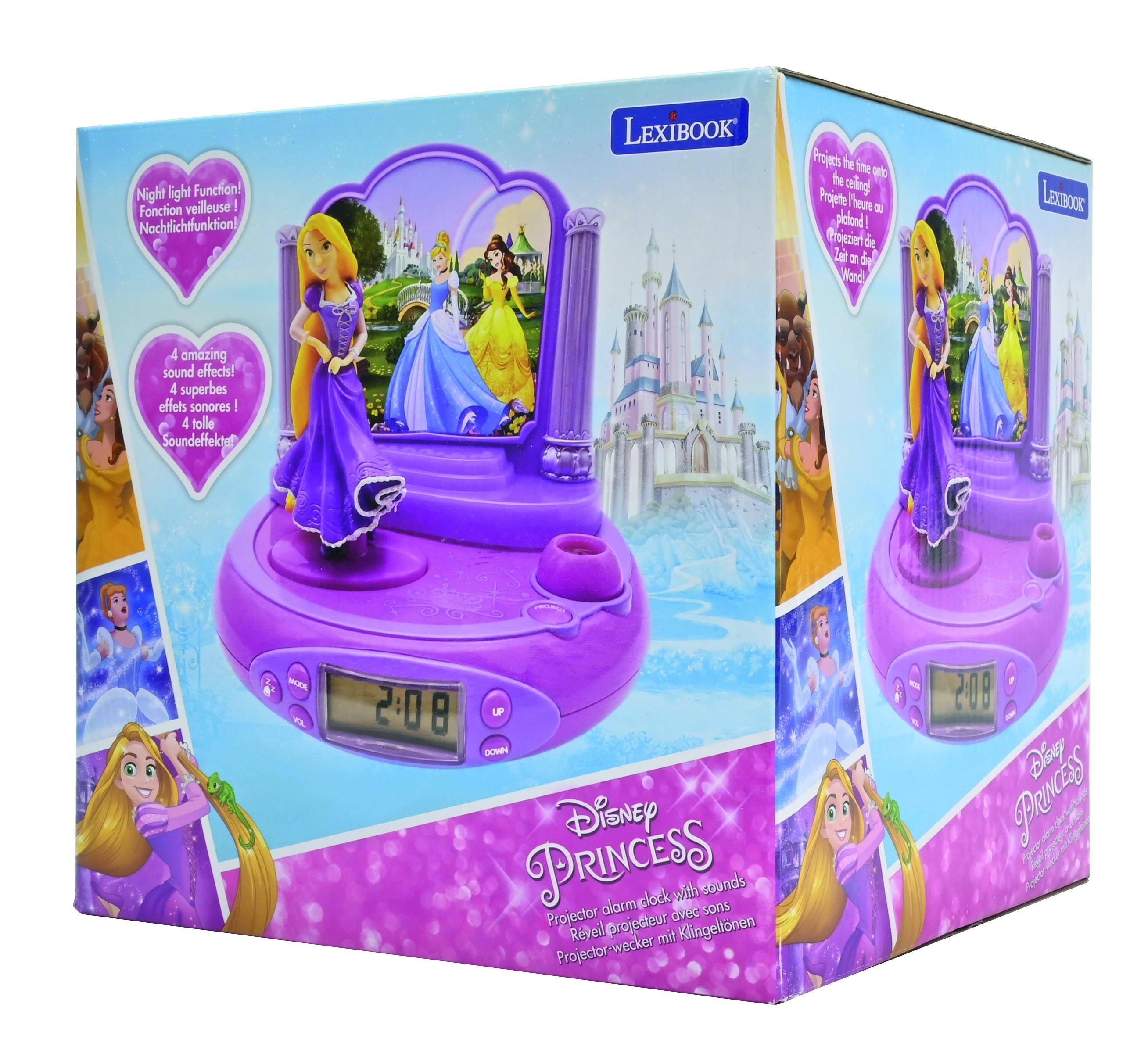 Lexibook Disney Princess Rapunzel Projector Clock with Magical