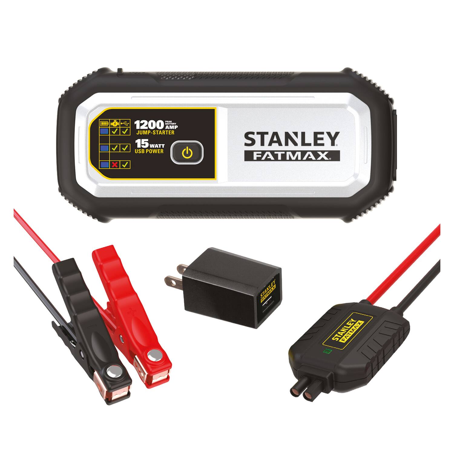 1200 AMP JUMP-STARTER 15 WATT USB POWER x STANLEY FATMAX