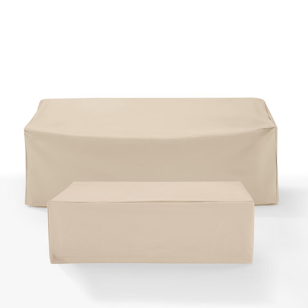 Alt View 1. Crosley Furniture - 2Pc Outdoor Furniture Cover Set - Sofa & Coffee Table - Tan.
