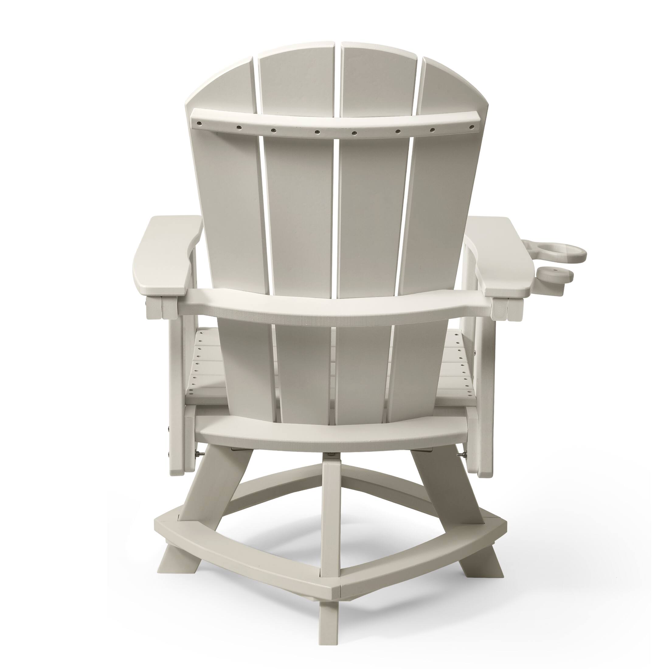 Alt View 1. WestinTrends - WestinTrends Malibu Outdoor HDPE Swivel Adirondack Patio Dining Chair With Cup Holder - Sand.