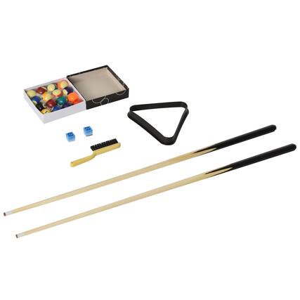 Front. Soozier - Portable Folding Billiards Table Game Pool Table for Whole Family Number Use With Cues, Ball, Rack - Blue and Black.