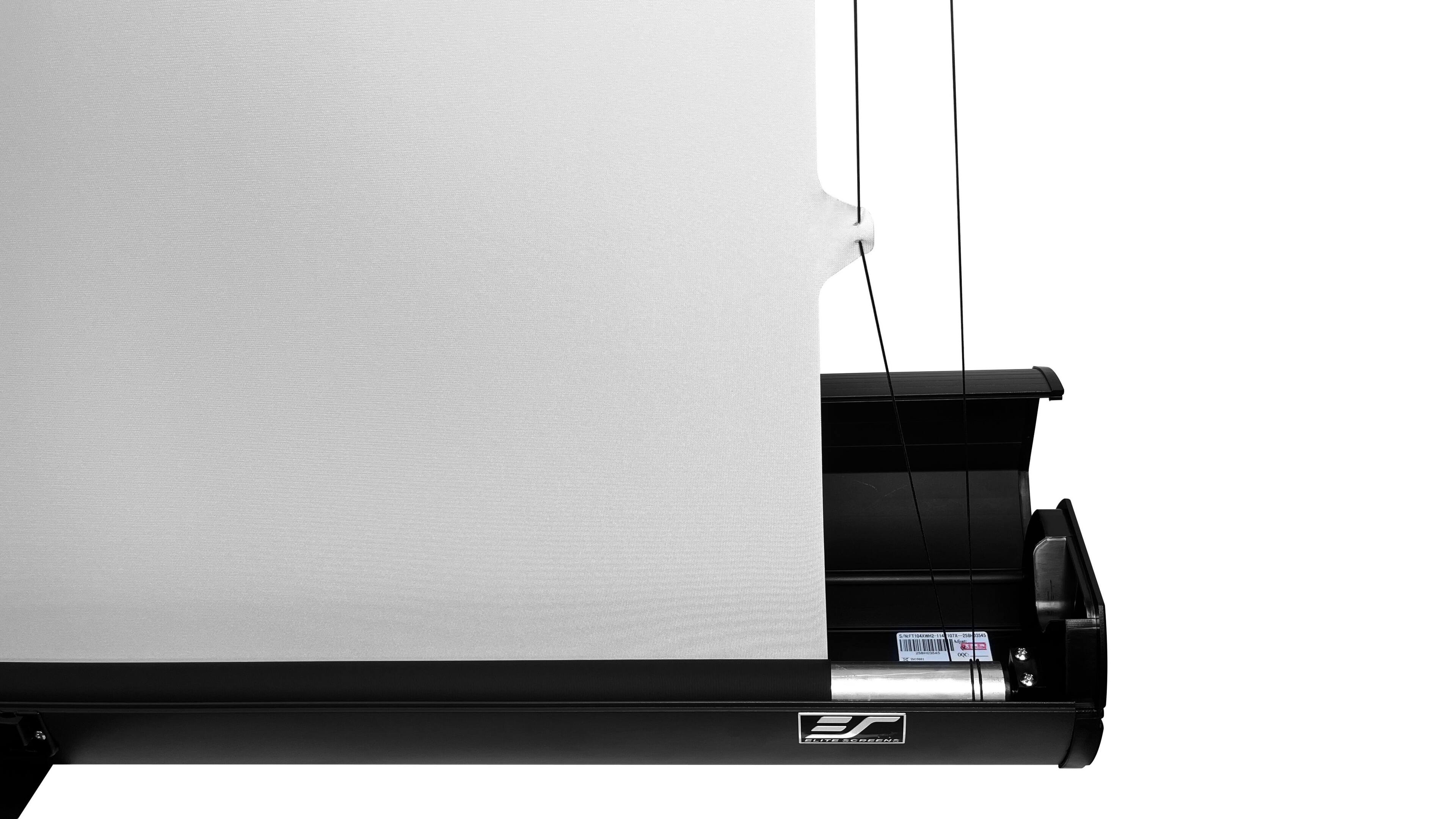 Alt View 9. Elite Screens - ezCinema Tab-Tension 16:9 X-Ratio,Portable Floor Pull-Up Throw Projector Screen, Carry Bag FT104XWH2-114V107X - Black.