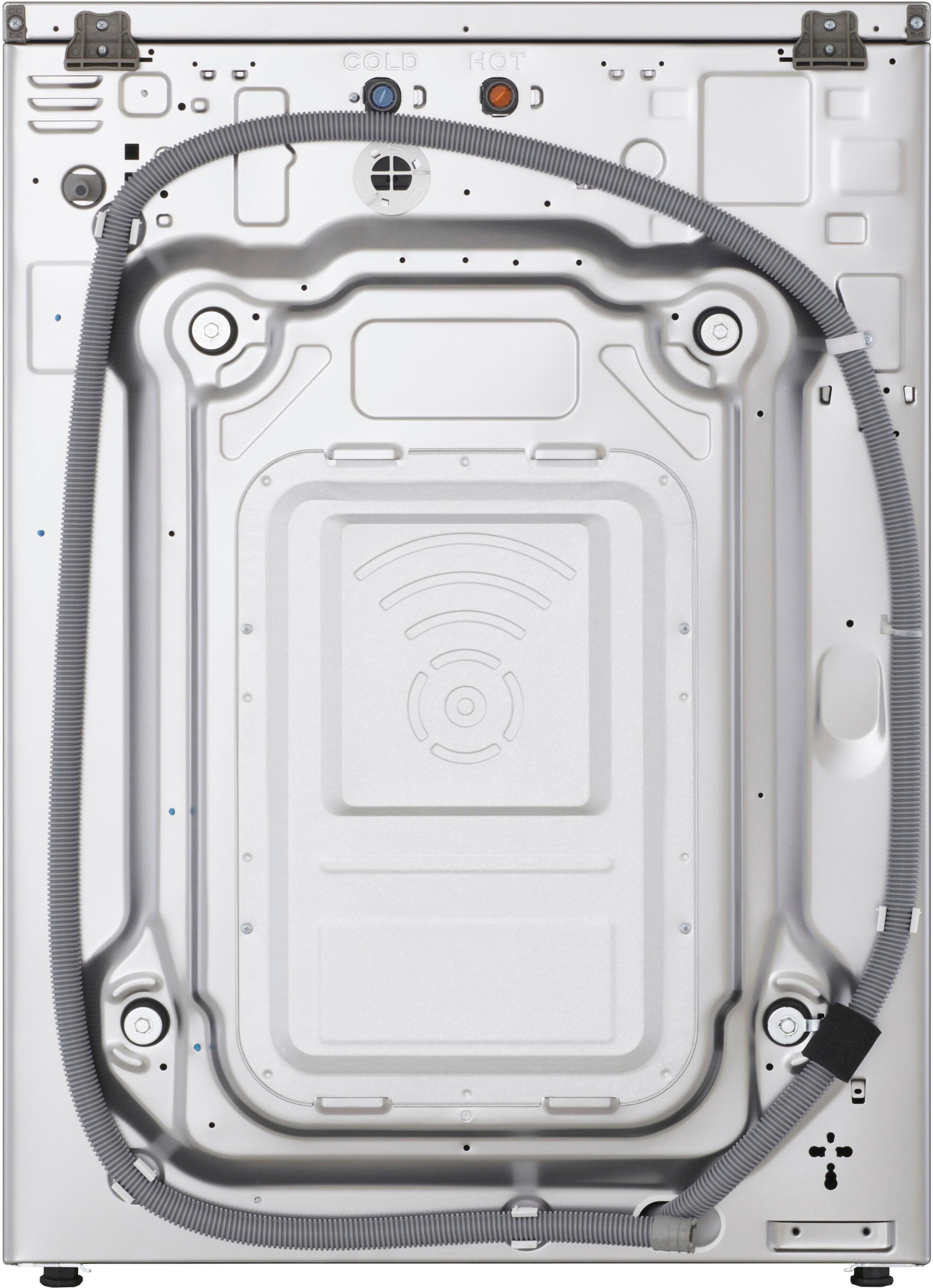 Alt View 16. LG - SIGNATURE 5.8 Cu. Ft. High-Efficiency Stackable Smart Front Load Washer with Steam and ezDispense - Brushed Platinum Steel.