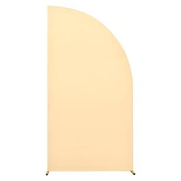 GARVEE - 6 ft Wedding Arch Cover,Spandex Fitted Arch Covers,Round Top Chiara Arch Backdrop Cover - Yellow