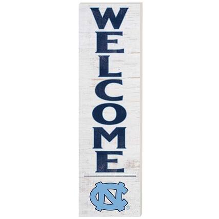 Front. Jardine - North Carolina Tar Heels 10'' x 35'' Indoor/Outdoor Welcome Sign - White.