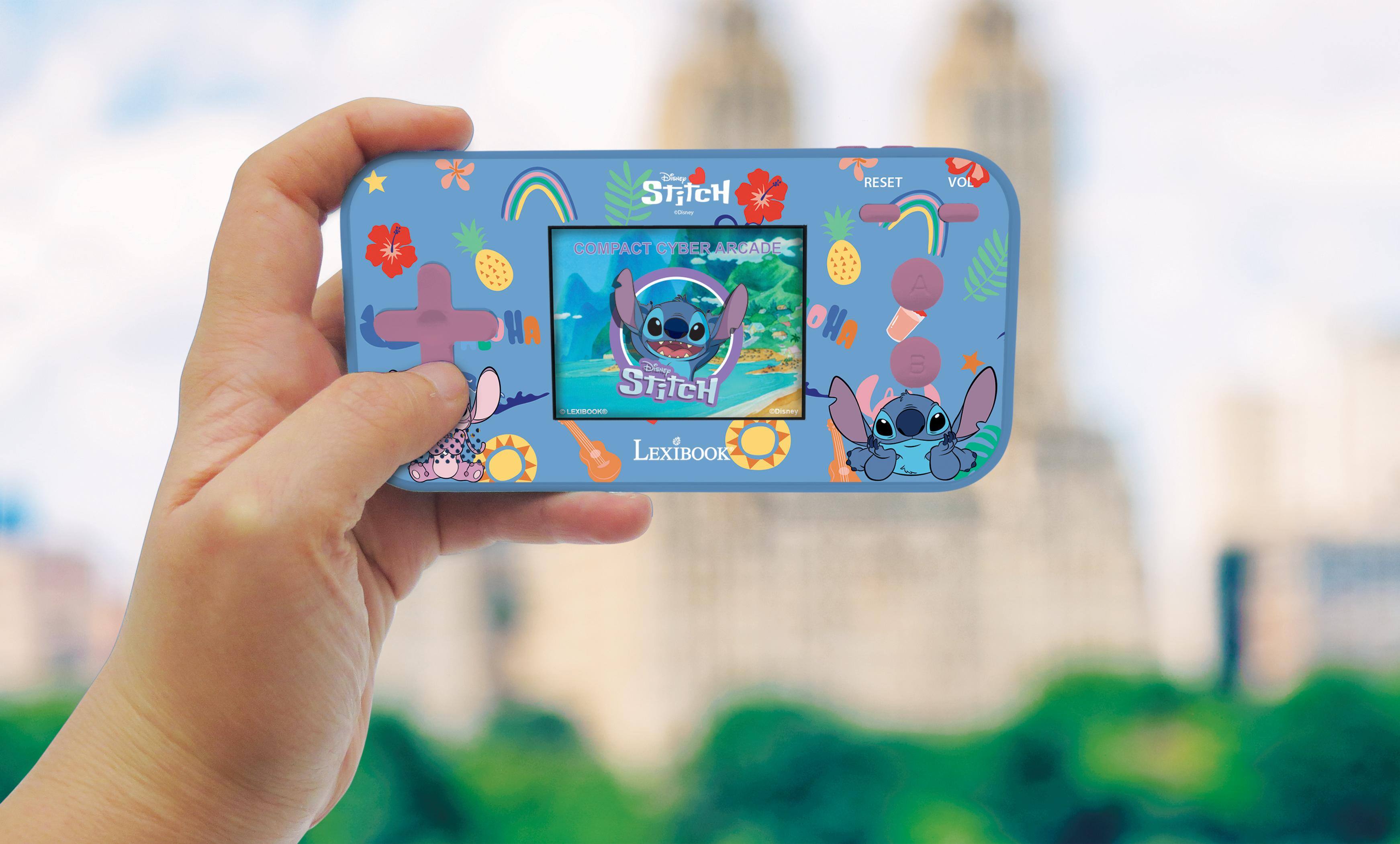 Disney Stitch  
COMPACT CYBER ARCADE  
LEXIBOOK  
Disney  
LEXIBOOK