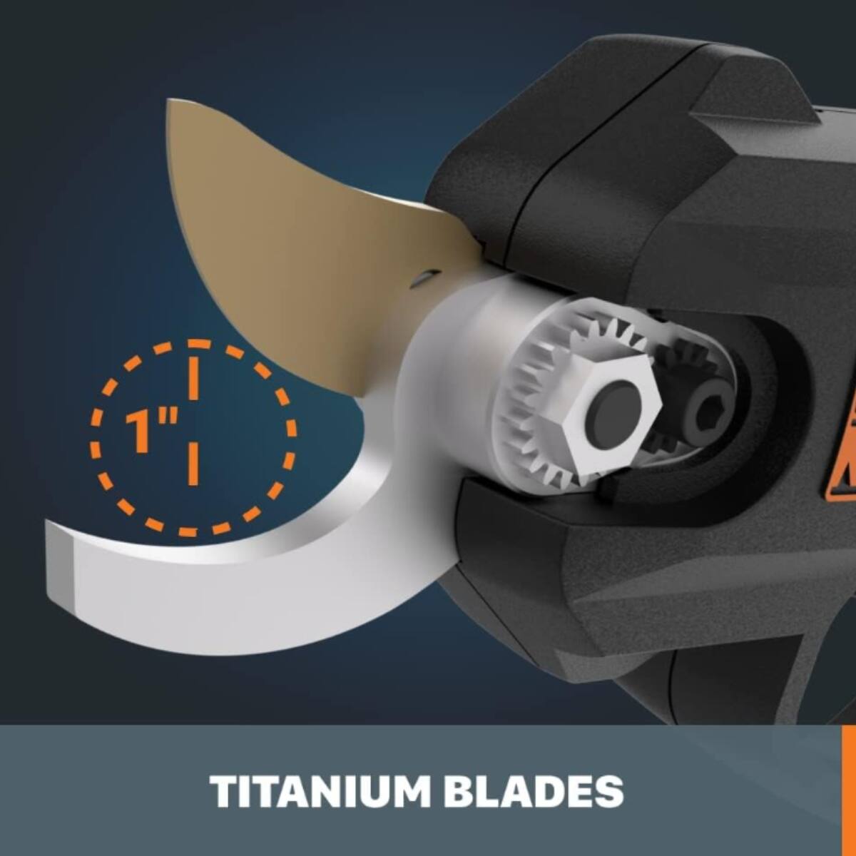 The text on the image reads "Titanium Blades."