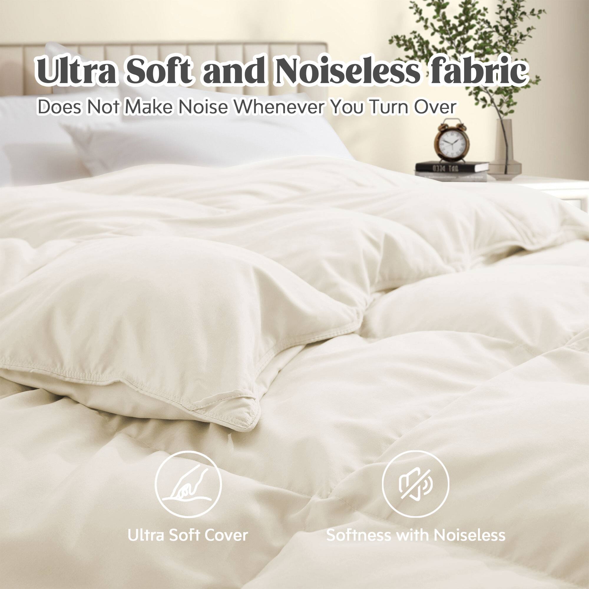 Ultra Soft and Noiseless fabric Does Not Make Noise Whenever You Turn Over - 1 . 134 TOE l Ultra Soft Cover Softness with Noiseless