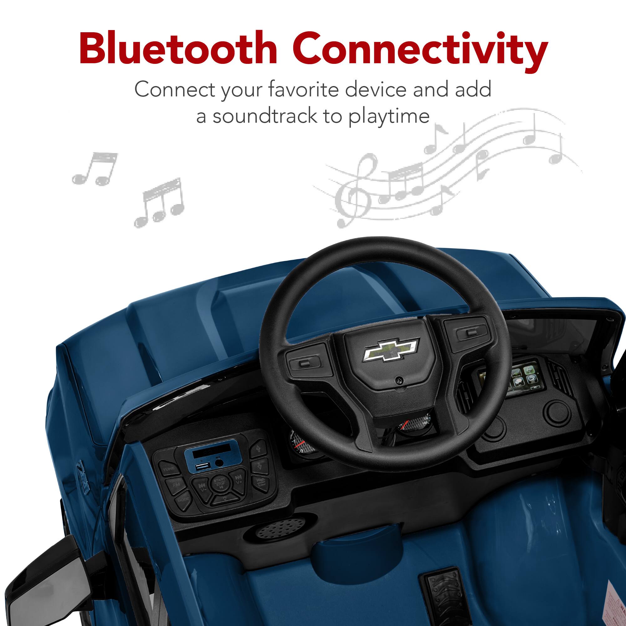 Bluetooth Connectivity: Connect your favorite device and add a soundtrack to playtime.