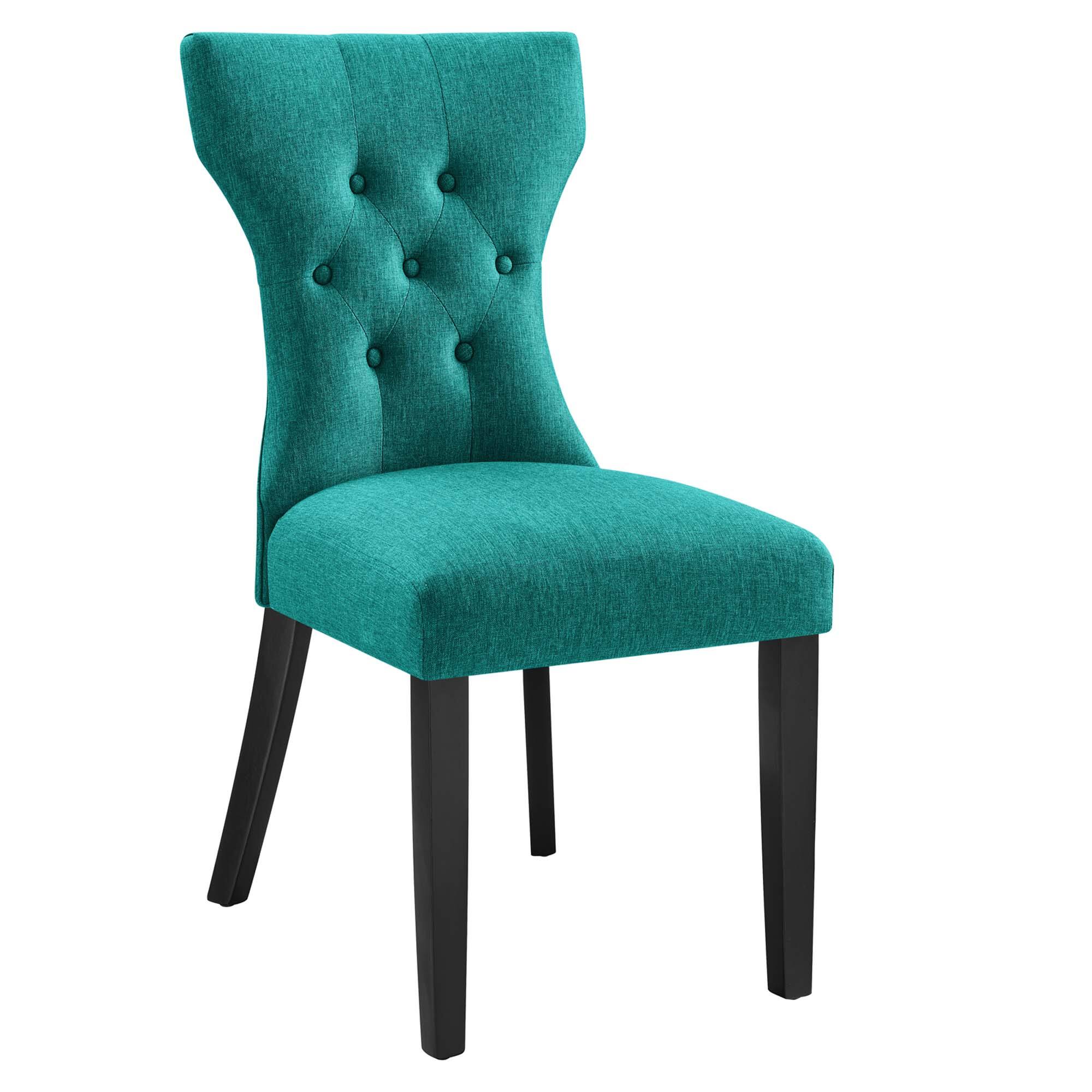 Angle. Modway - Silhouette Dining Side Chair by Modway - Teal.