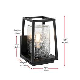 Elegant Lighting - Lehigh 7 inch Outdoor Pendant - Black