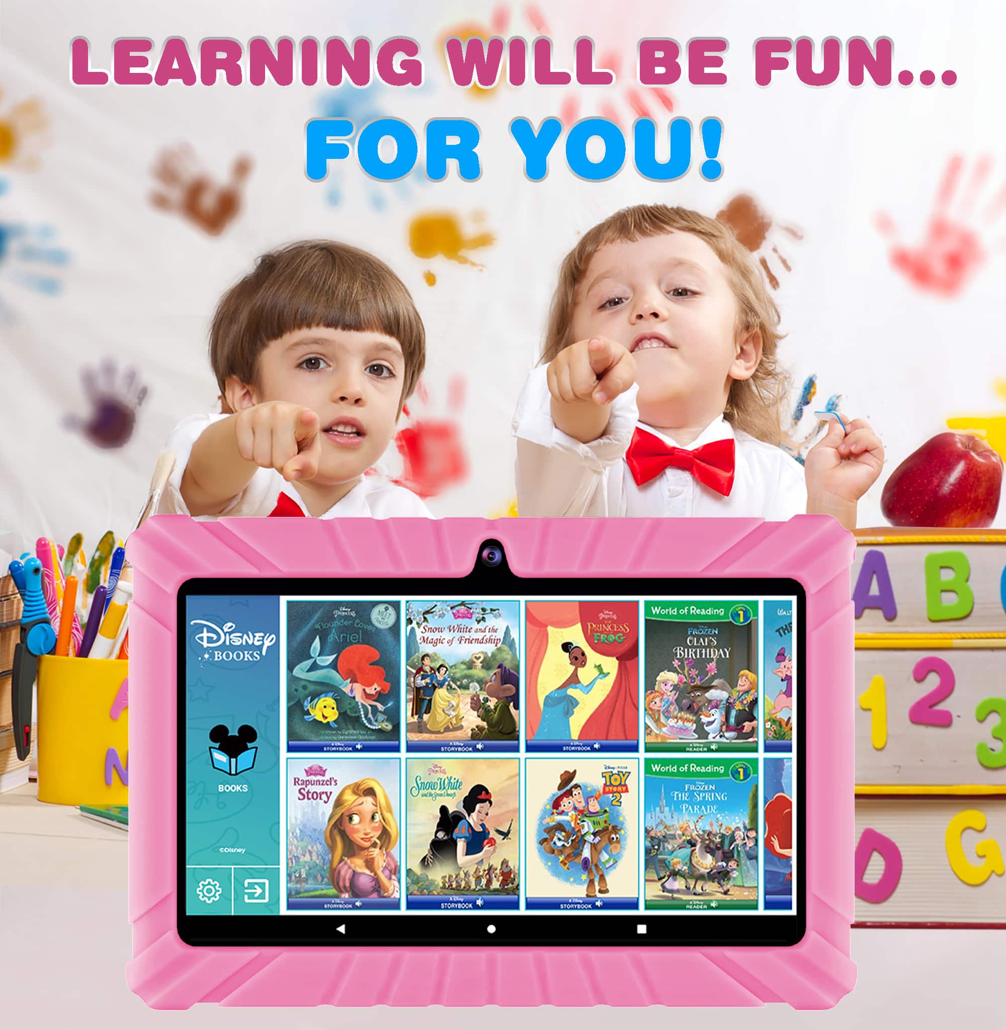 LEARNING WILL BE FUN... FOR YOU! Disney Books - Ariel's Story - Rapunzel's Story - Snow White and the Magic of Friendship - The Princess and the Frog - Toy Story - World of Reading 1 - Frozen - The Princess and the Frog - The World of Reading 1 - Frozen - The Spring Parade - ABC | 1 2 3 D G