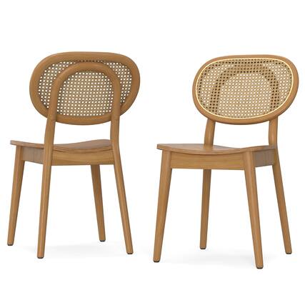 Front. Simpli Home - Rachel Dining Chair (Set of 2) in Natural - Natural.