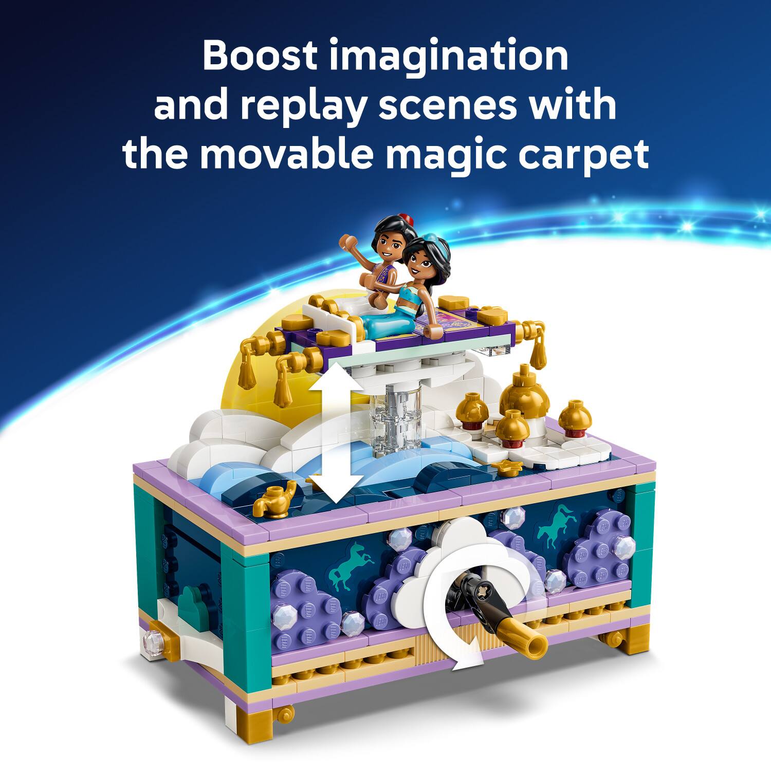 Boost imagination and replay scenes with the movable magic carpet