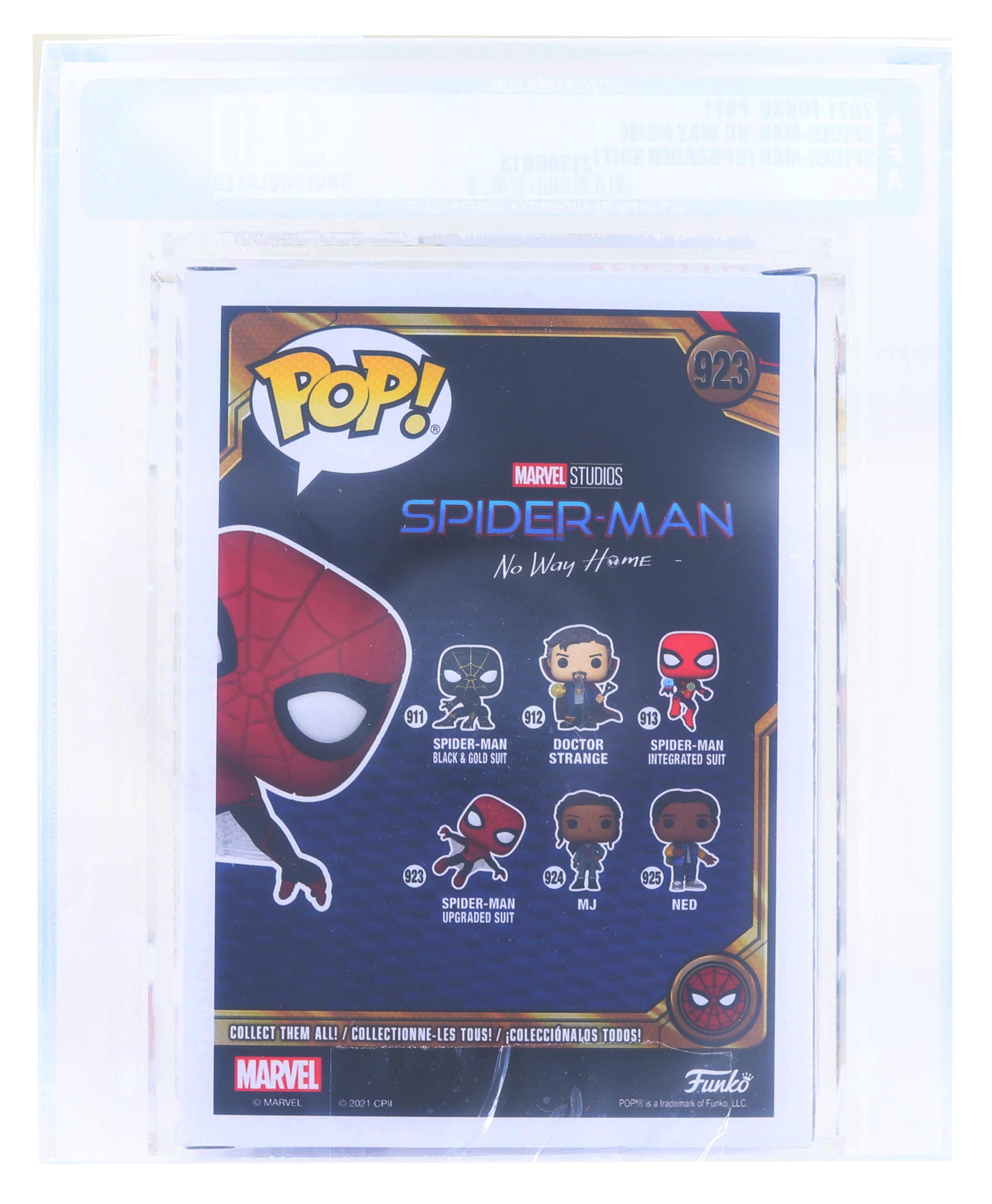 1.0 BMOH STRUDETS SULE POFI ANU ESOS A 1a F 923 POP! MARVEL STUDIOS SPIDER-MAN No Way Home 911 912 SPIDER-MAN BLACK & GOLD SUIT STRANGE 913 SPIDER-MAN INTEGRATED SUIT 923 924 925 SPIDER-MAN UPGRADED SUIT MJ NED COLLECT THEM ALL! / COLLECTIONNE-LES TOUS! / COLECCIONALOS TODOS! MARVEL Funko 0 MARVEL 2001 CPI POPE & trademark d FUnko LLC